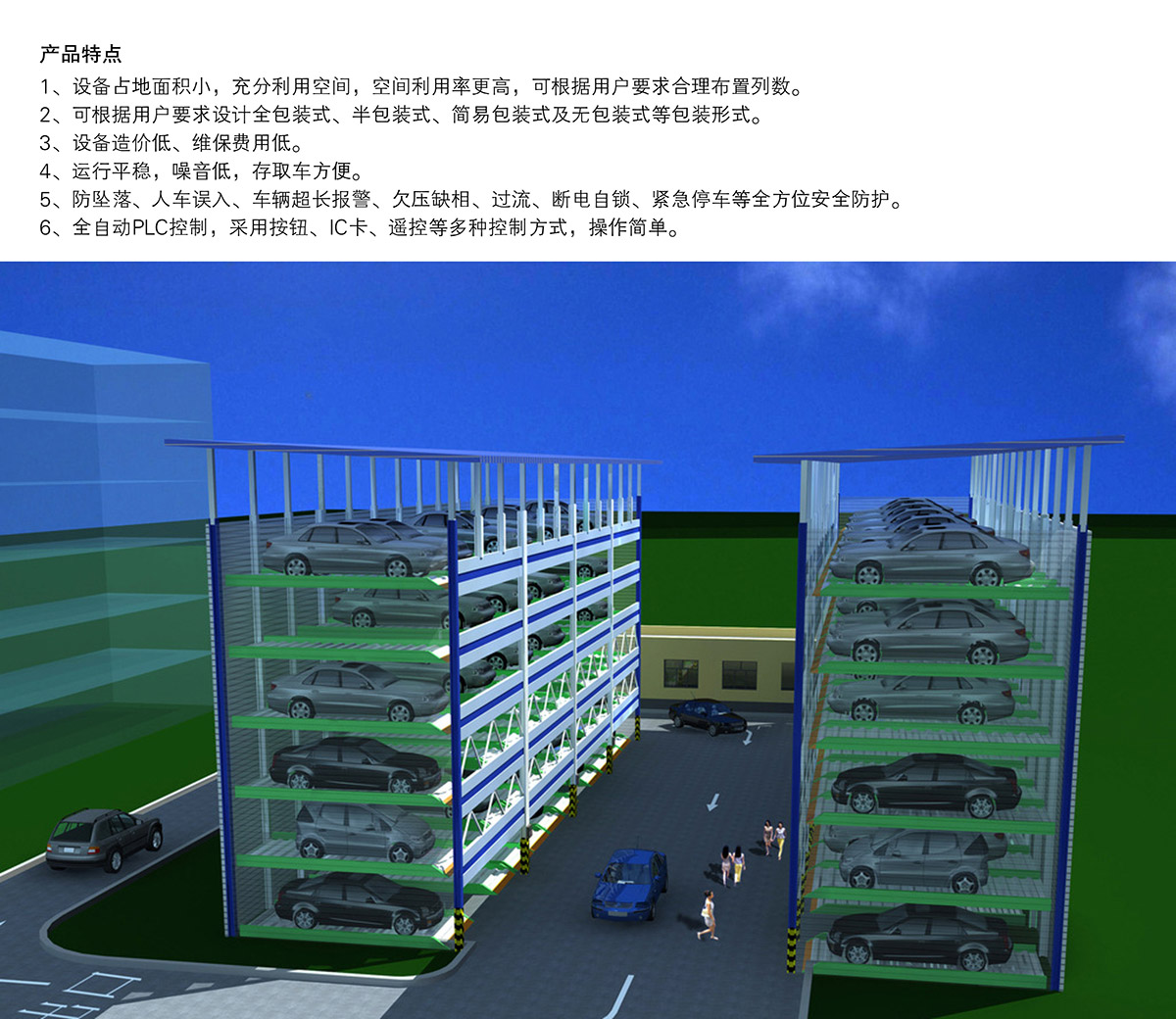 四川PSH6六層升降橫移立體停車設備產品特點.jpg